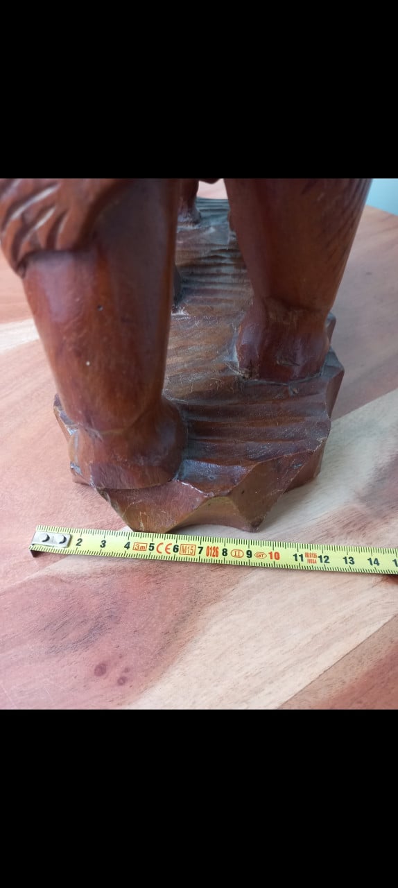 Prachtig houten beeld olifant en jong!