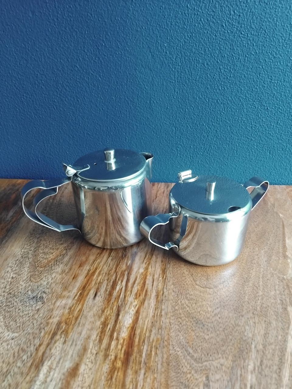 Vintage Roestvrijstaal Horeca Set