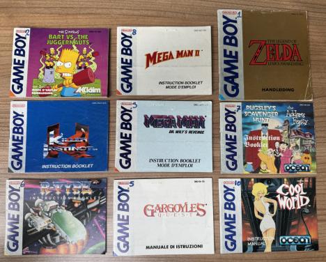 Nintendo Gameboy handleidingen (Booklets) vanaf 5 Euro