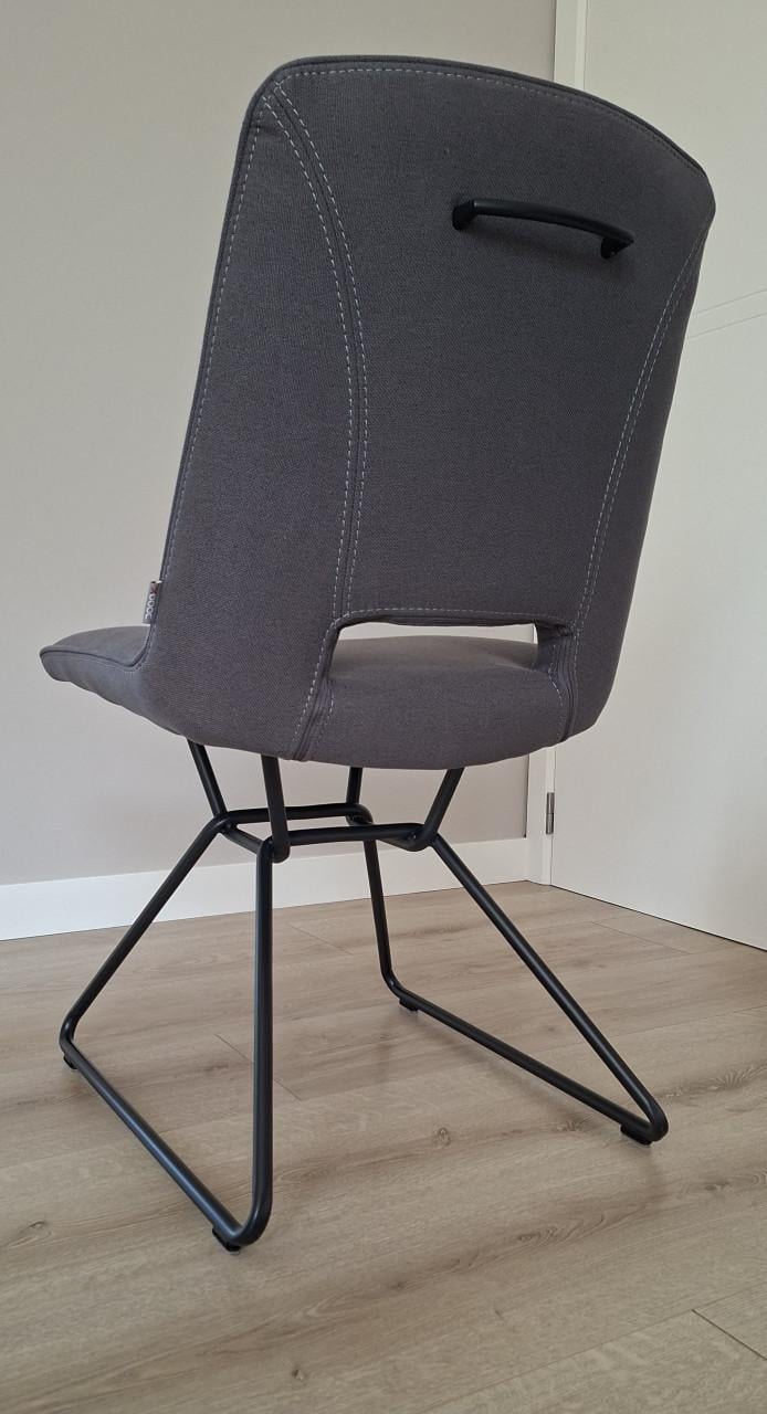 6 Xooon eetkamerstoelen in antraciet  in zeer goede staat