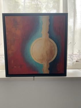 Abstracte afbeelding op canvas 30 x 30 cm