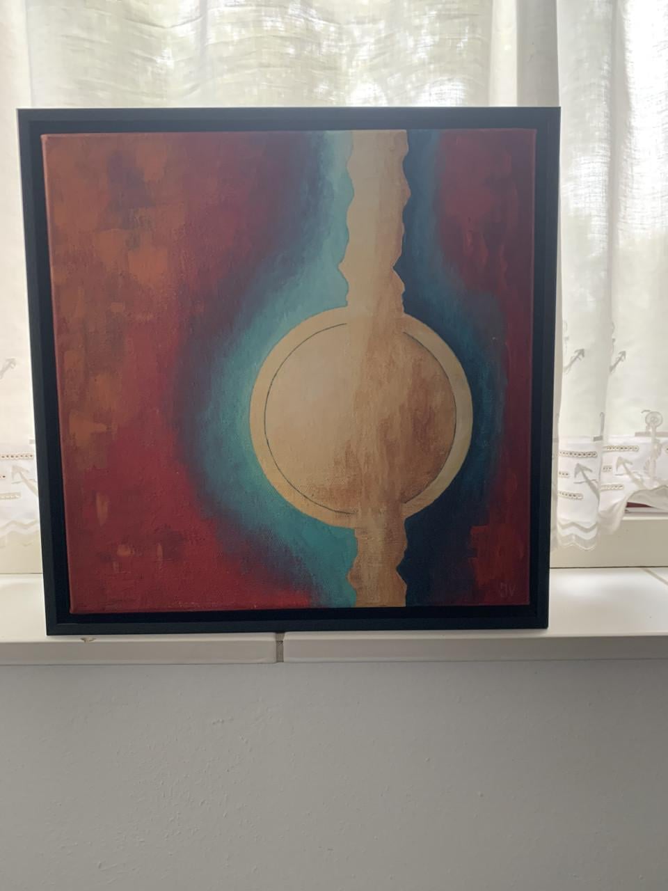 Abstracte afbeelding op canvas 30 x 30 cm