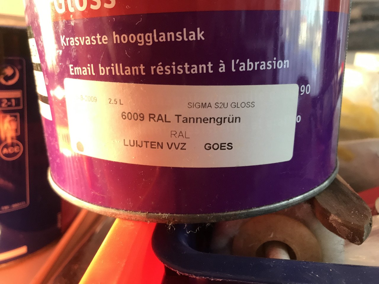 Verf Sigma S2U gloss 2 1/2 liter RAL6009.