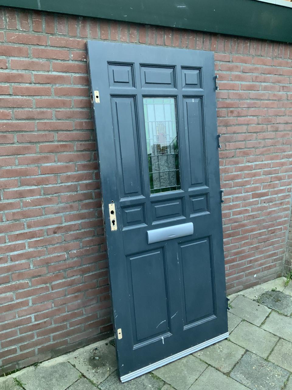 Voordeur met glas in lood