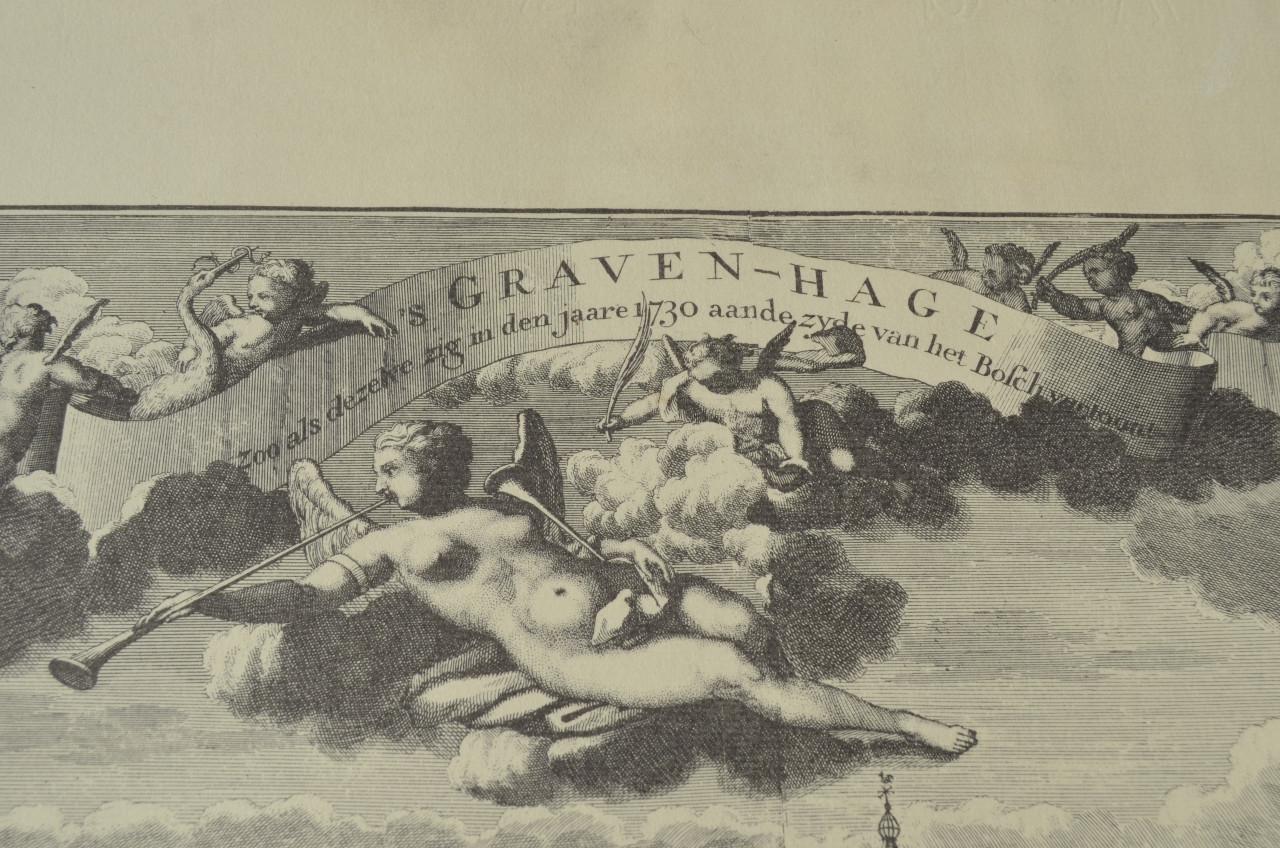 Grote dressoirprent Den Haag 105 x 55 cm