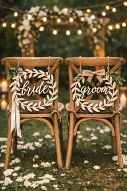Wedding : Bride & groom - stoelhangers