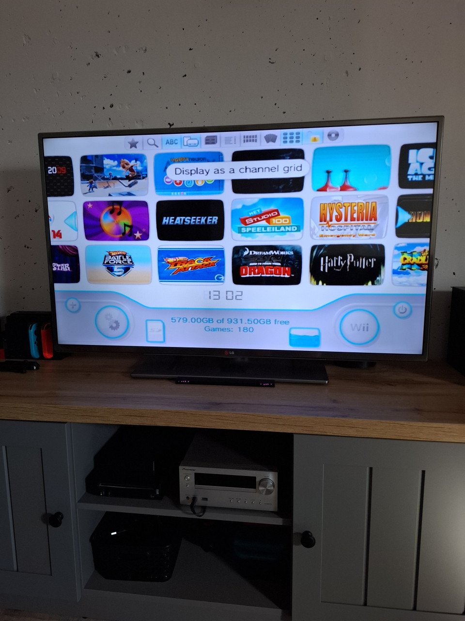 Wii gesoftmod met HD (1tb), 180 games
