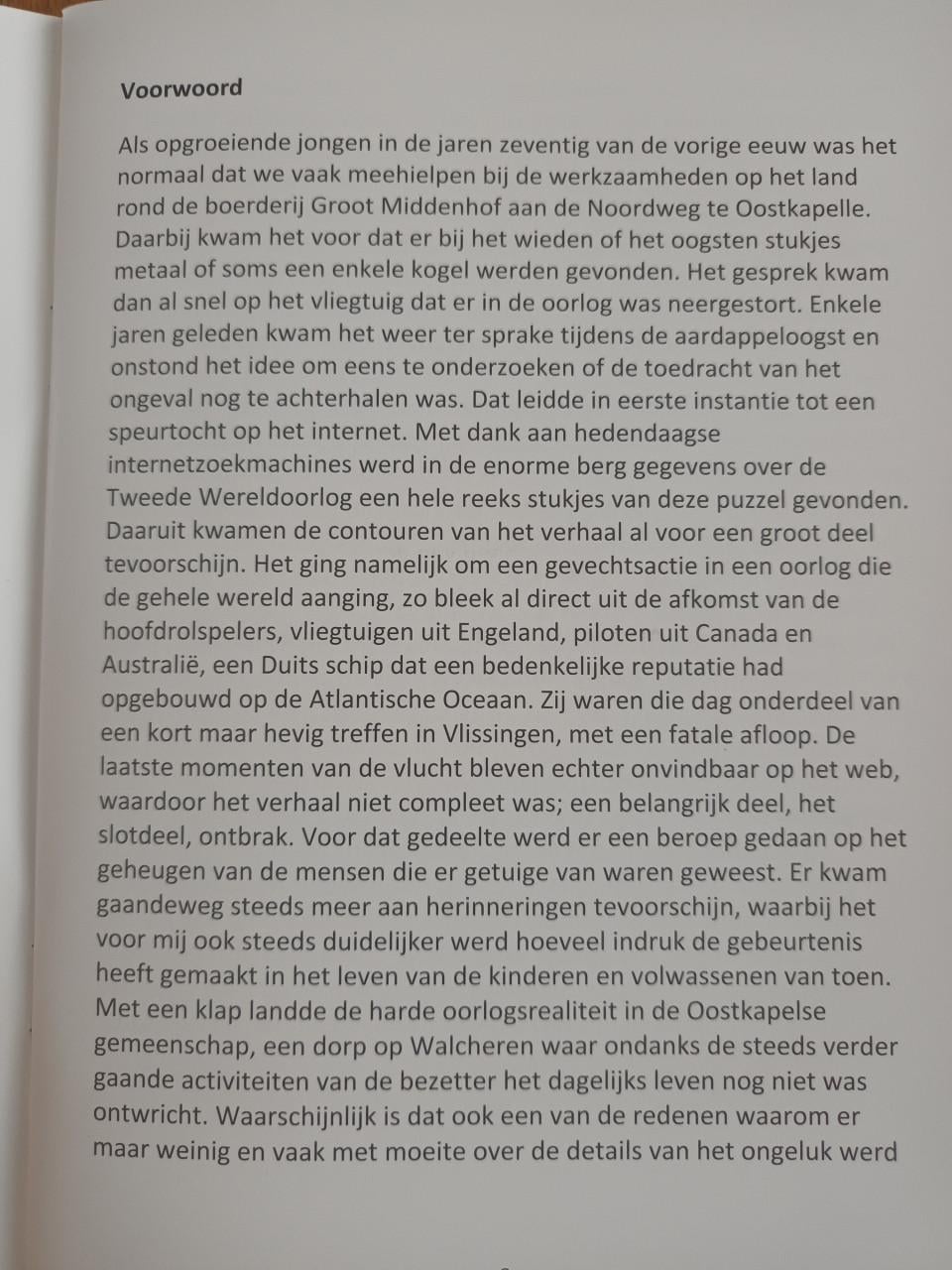 Het vliegtuigongeluk te Oostkapelle 13 november 1942