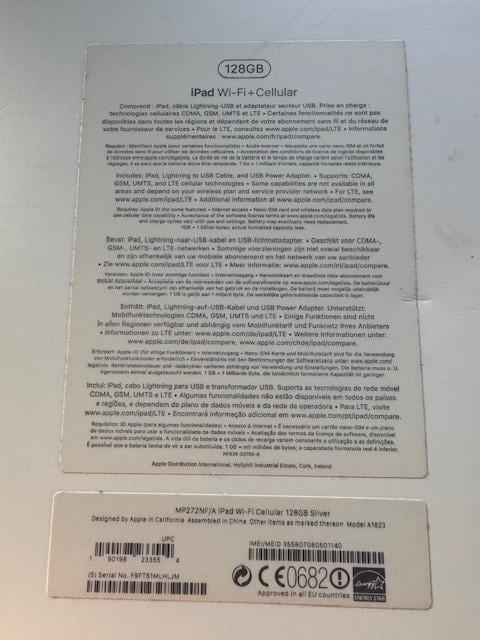 Te koop; I-pad5 goed werkend onbeschadigd APPLEwifi cellular