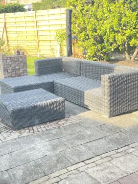 Wicked lounge hoekbank +tafel/hocker