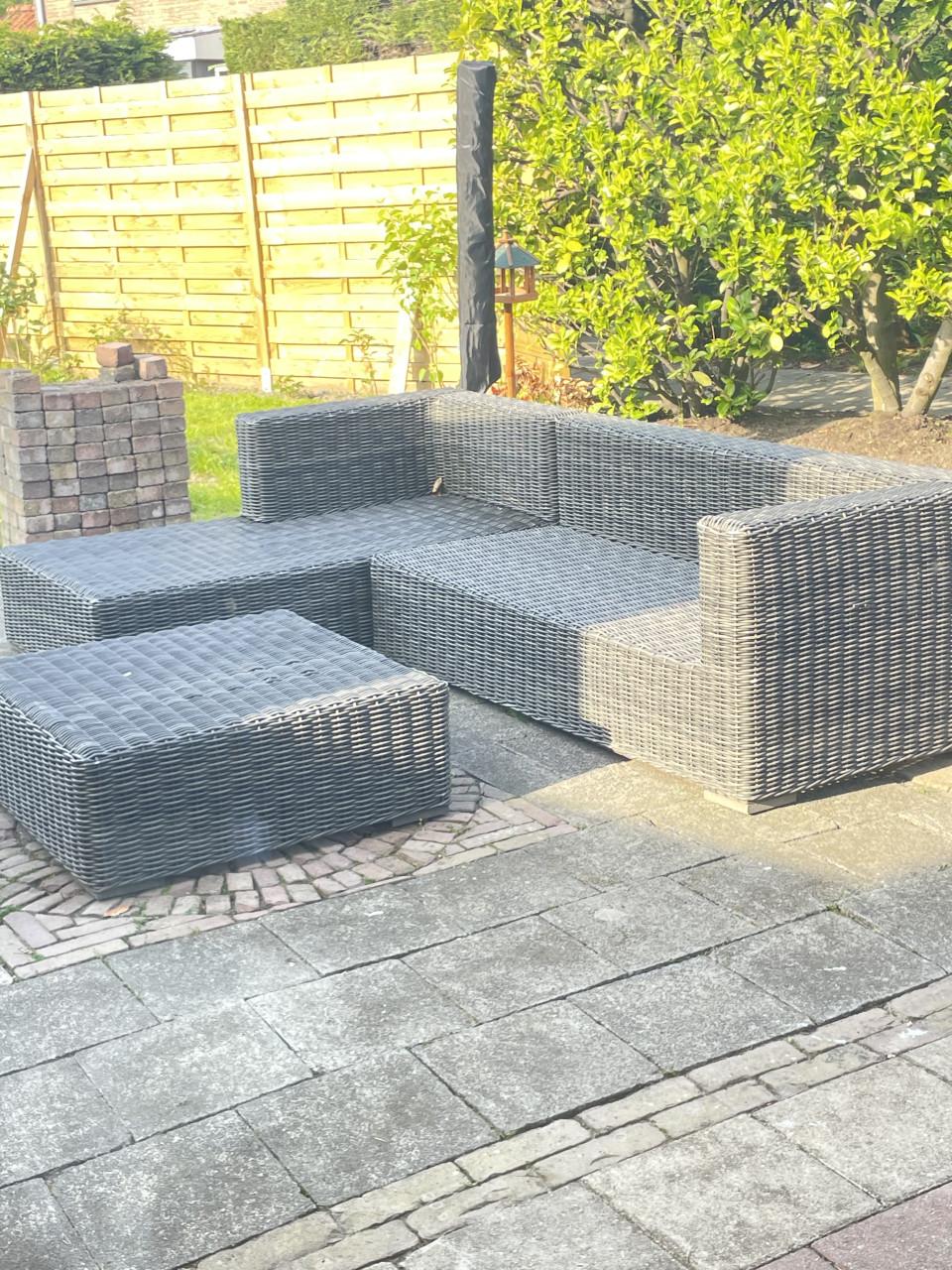 Wicked lounge hoekbank +tafel/hocker