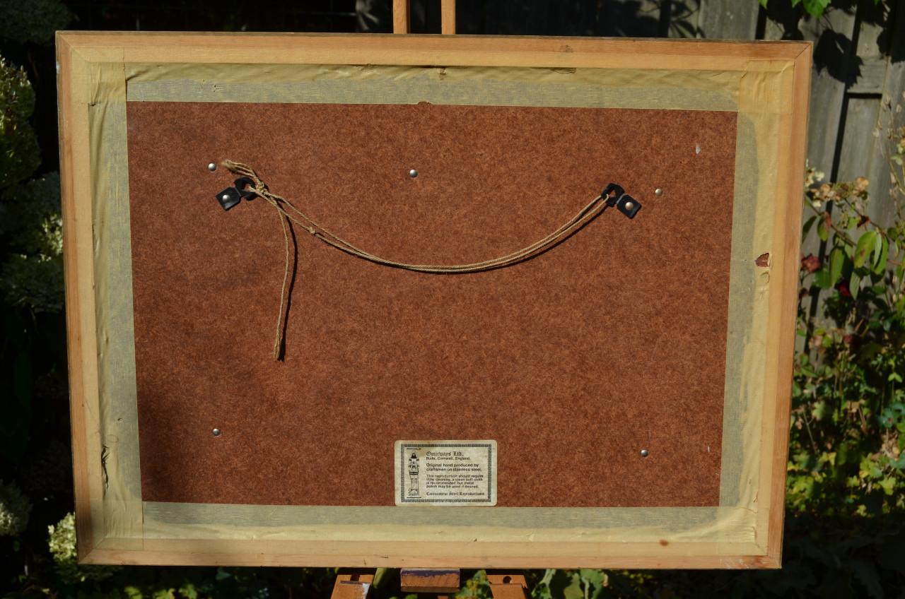 In staal geëtste afbeelding Battle of Trafalgar