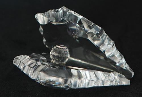 3 Mooie oesterschelpen van kristal, Asfour