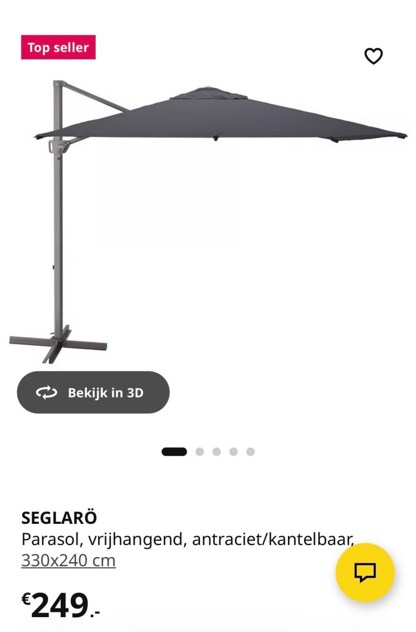 Grote Ikea zweef parasol