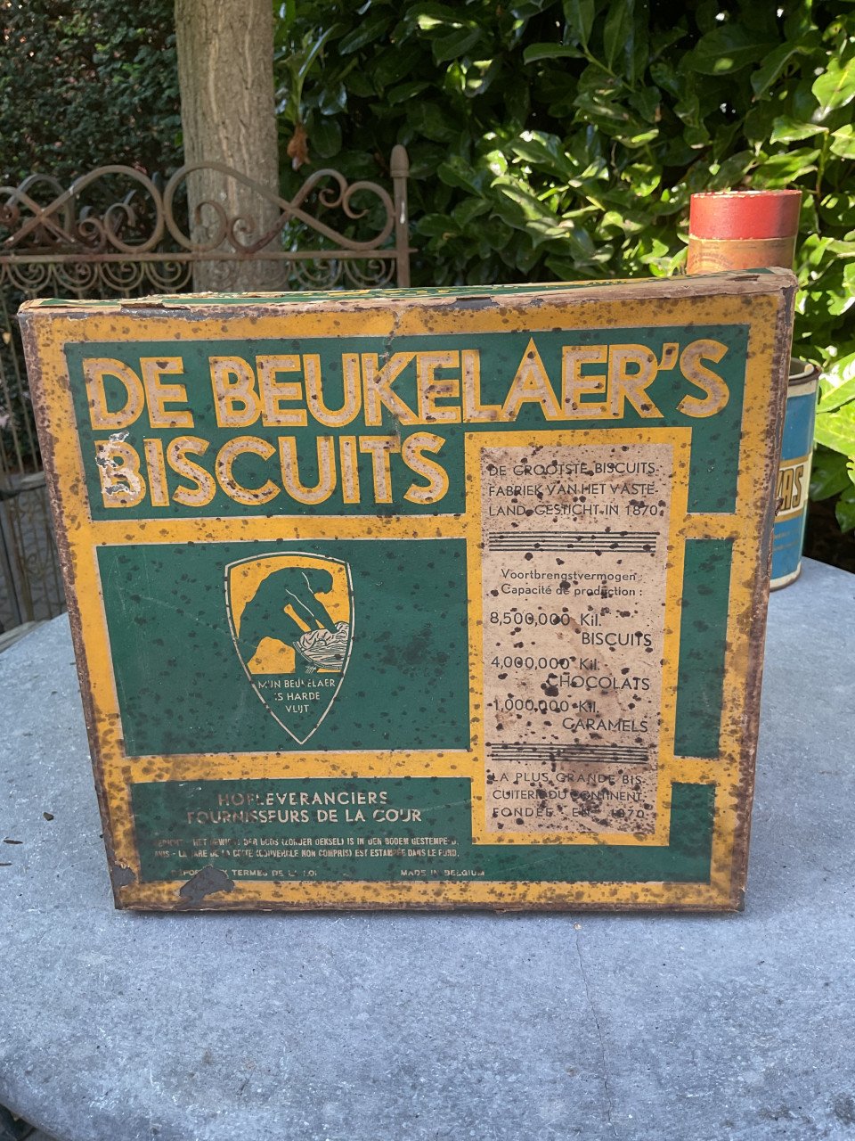 Antiek blik De Beukelaer Macaroons