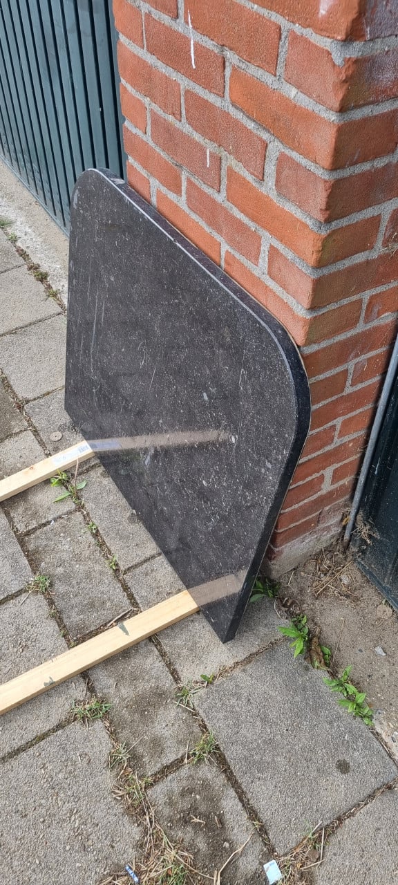 Vloerplaat kachel, onderplaat natuursteen, Belgisch hardsteen