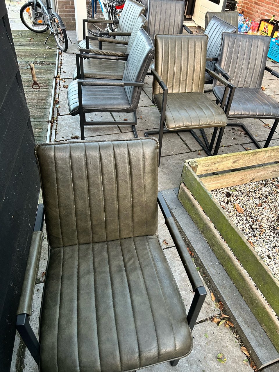 10x Industriële Eetkamer Stoelen