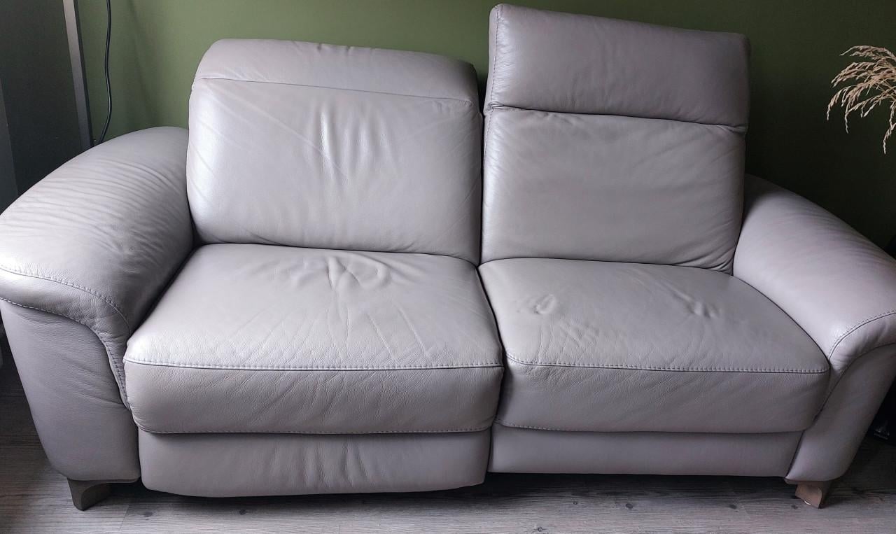 Luxe leren 2-zits relaxbank