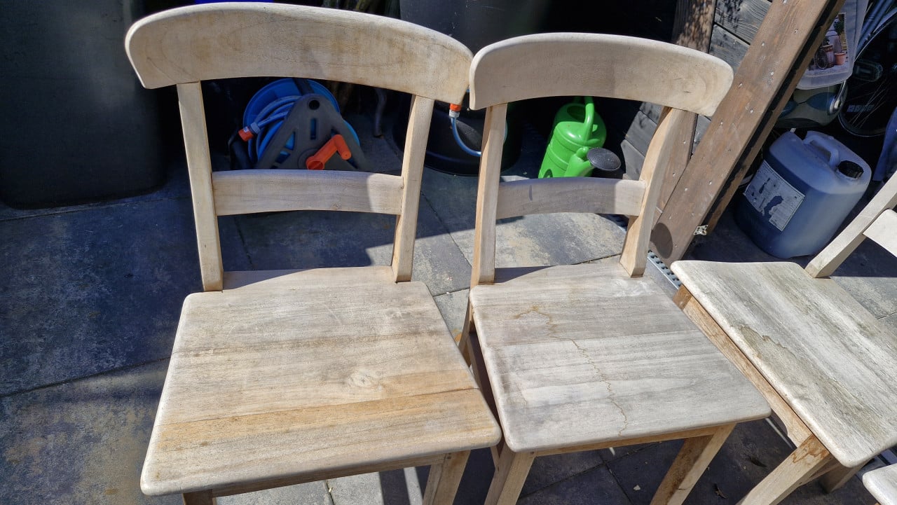 6x hardhouten eettafel stoelen