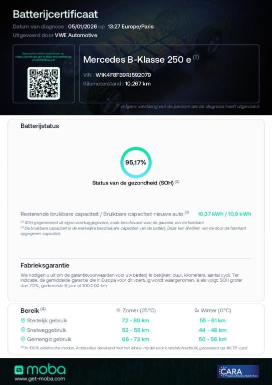 Mercedes-Benz B-Klasse 250 e business line progressive automaat , wegklapba