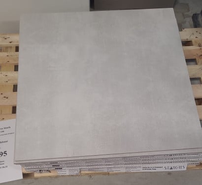 3030-174 ca 8,4 m² witte betonlook tegels, 75x75 cm, partijprijs