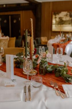 Bruiloftsversiering Groen en Roestbruin