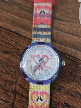 Flik Flak kinderhorloge met flamingo's - Zo goed als nieuw