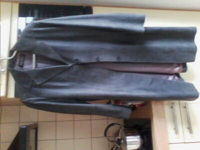 Grijze leren Jas, Mat 36/38