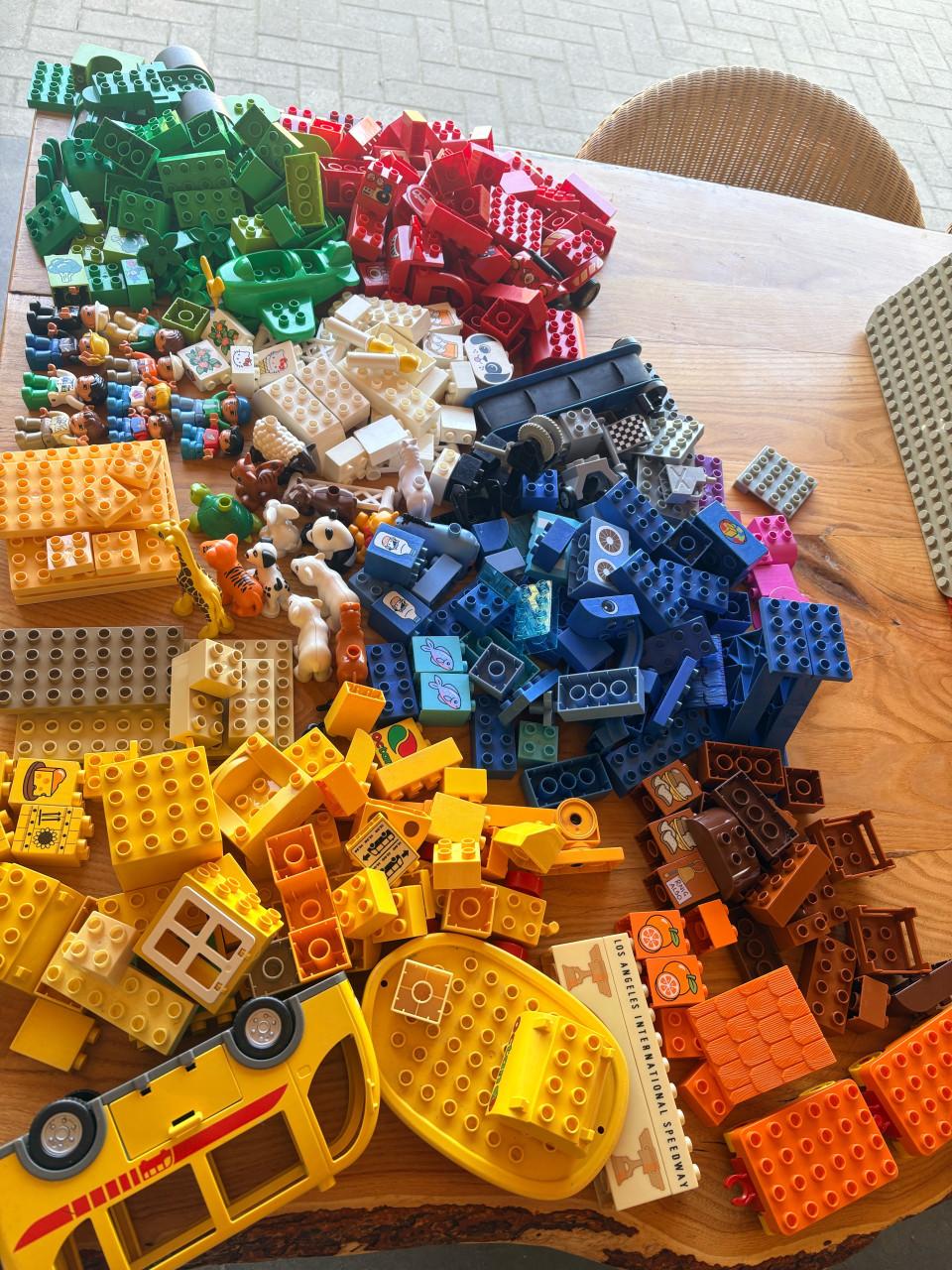 Grote partij DUPLO - Inclusief 2 Bouwplaten, Dieren & Poppetjes