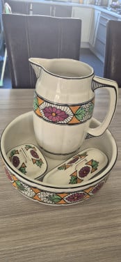 Oude art deco waskom