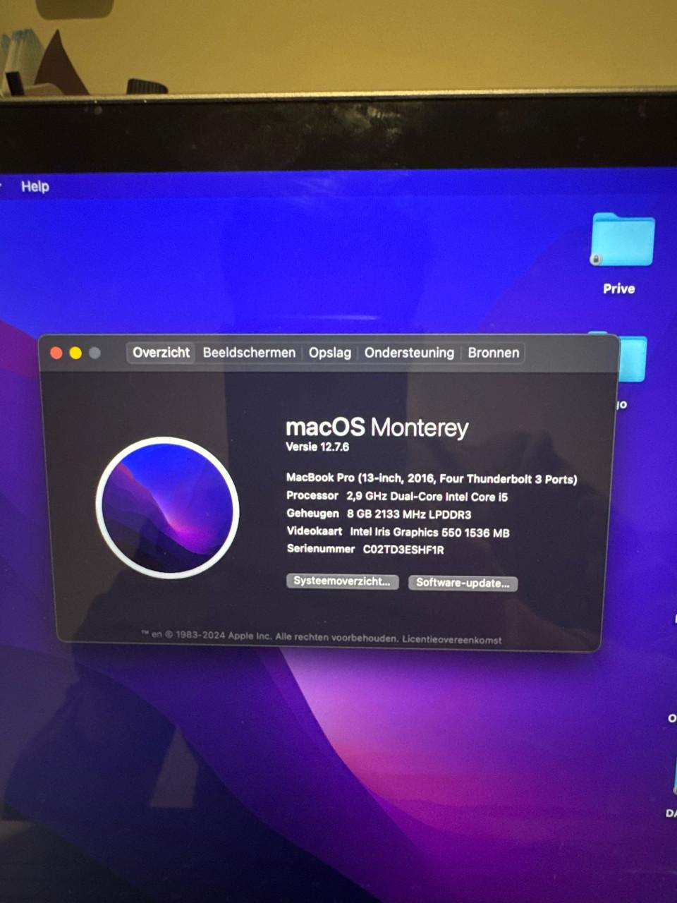 Macbook pro 13 inch 2016