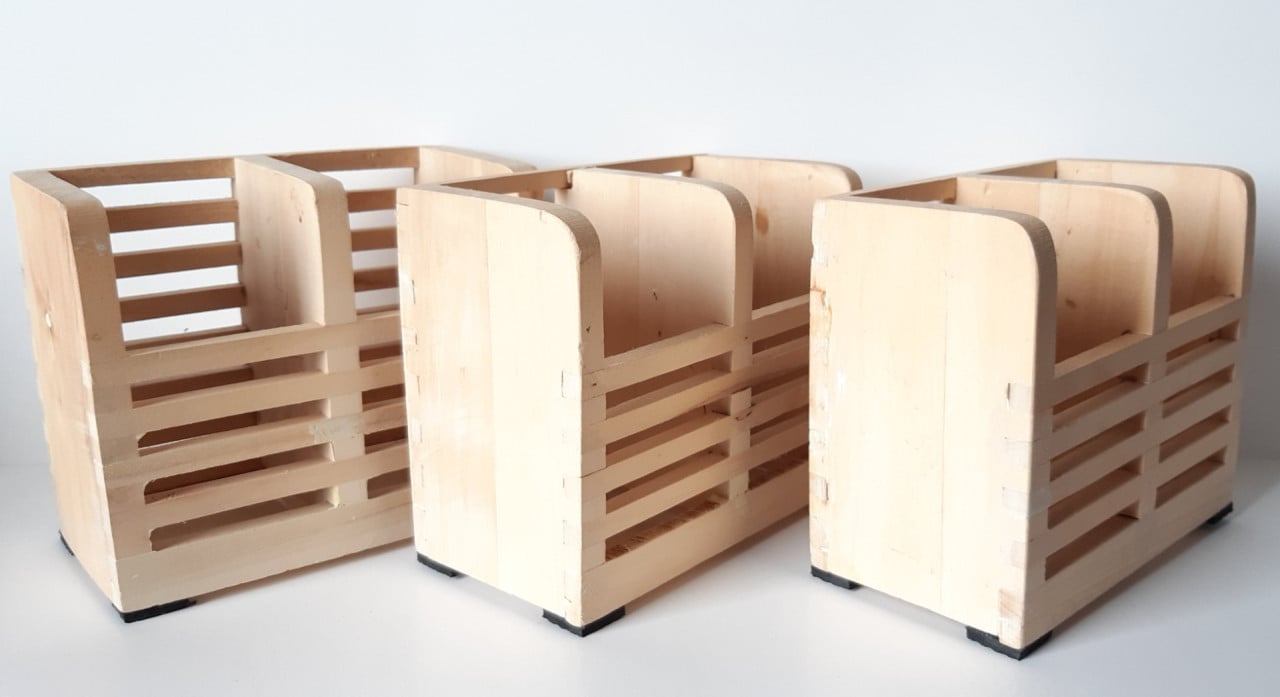 Ikea houten rekje multifunctioneel,  voor bestek, bureaustandaard etc.