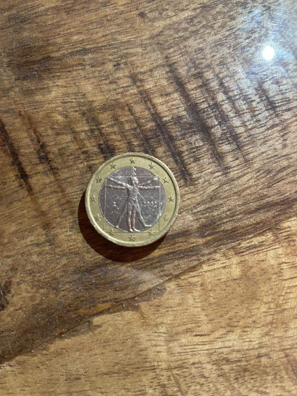 1 euromunt Italië leonardo da vinci 2002 zeldzaam/speciaal