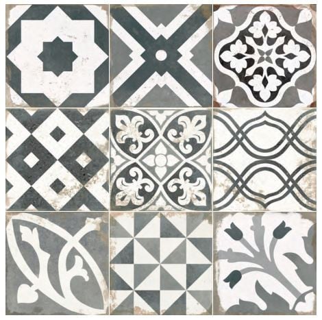 3030-264 ca 43m² vintage-look tegels Patchwork, 33x33 cm van €59,95/m² voor