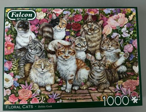 Puzzel Floral Cats