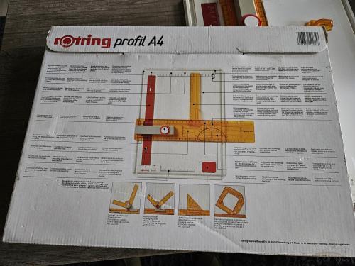 Zgan Rotring tekenplaat model profil A 4 in doos...