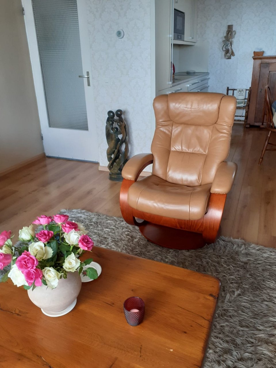 Draaibare leren stoel
