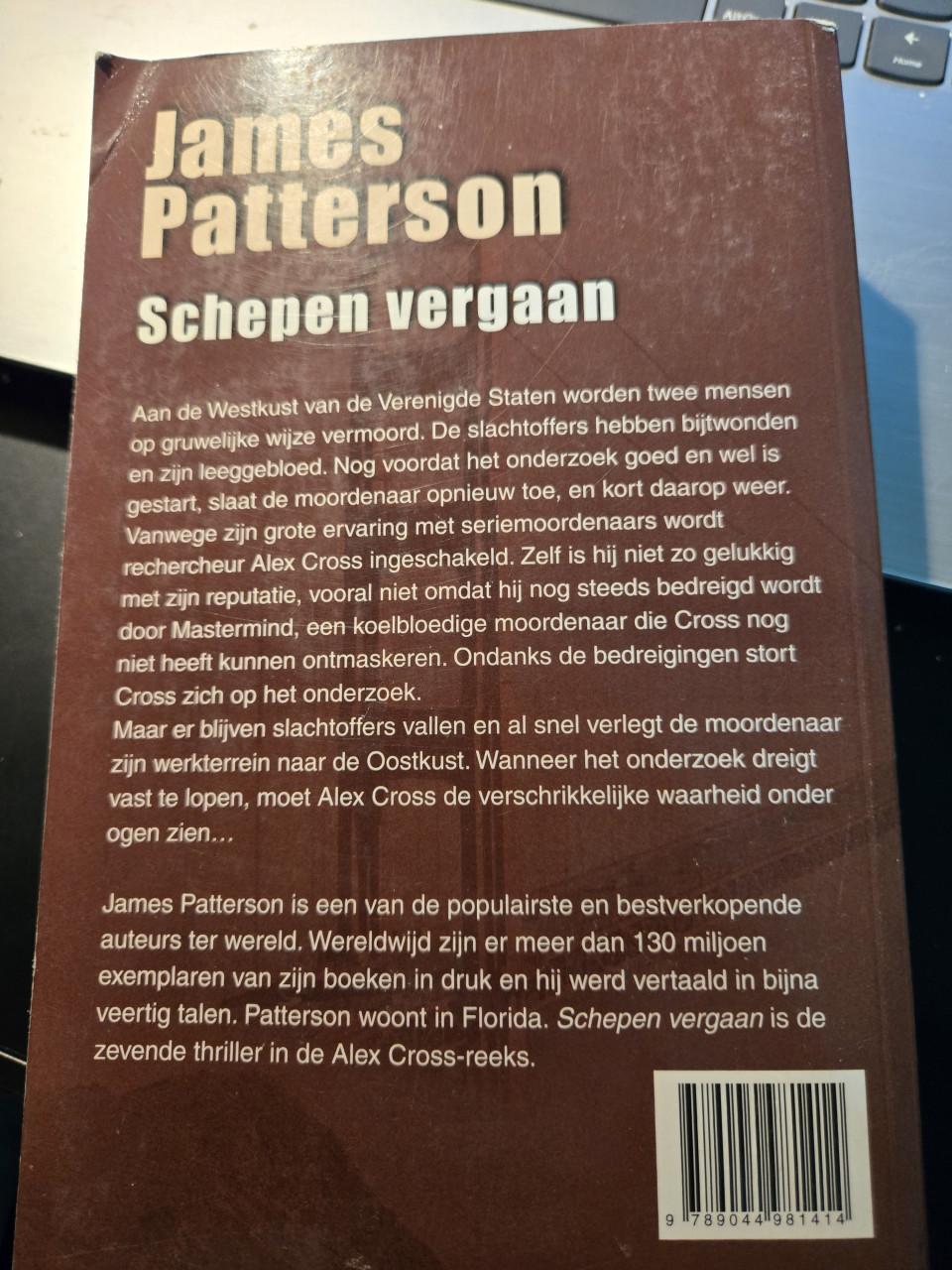 Boek: Schepen vergaan van James Patterson 2009