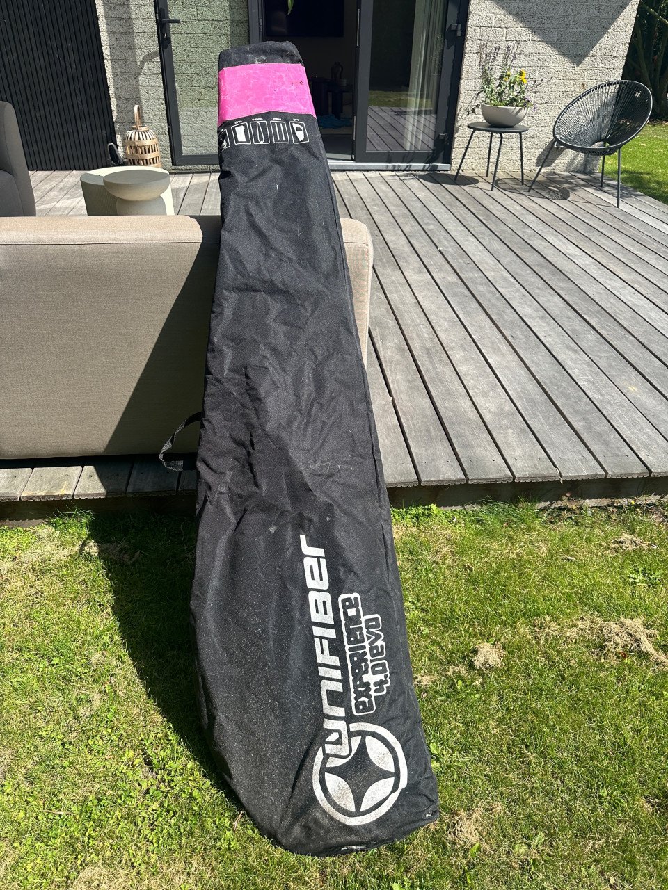 Complete Unifiber windsurf set/Rookie 225 + zeilen 1.5 + 4.0