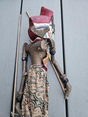 Vintage Wayang Golek pop - Handgemaakte houten pop nette staat