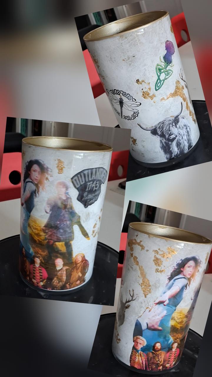 Decoupage vaas Outlander