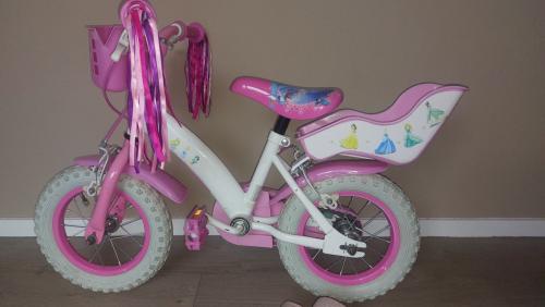 Kinderfiets meisjes 12 inch roze disney