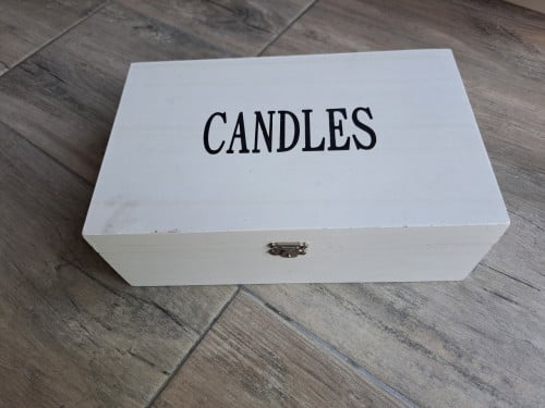 Houten kaarsen box incl kaarsen