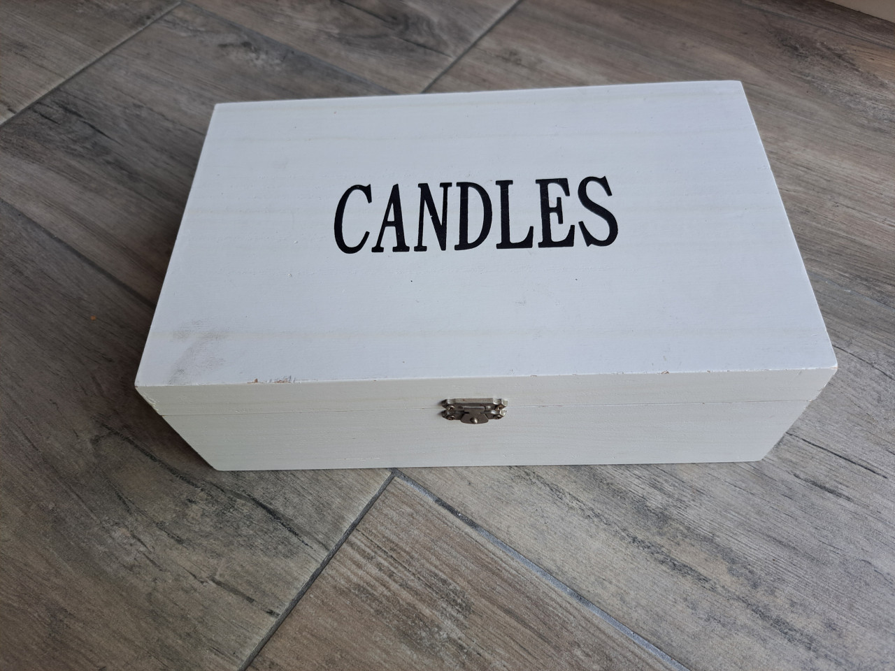 Houten kaarsen box incl kaarsen