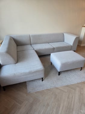 Hoekbank + hocker