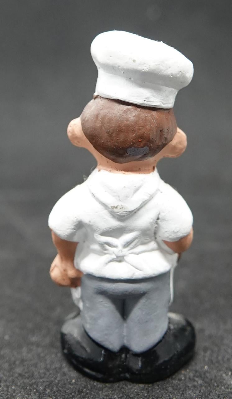Santon Le petit chef kok terracotta mini 5,2 x 2,2 cm handgeschilderd