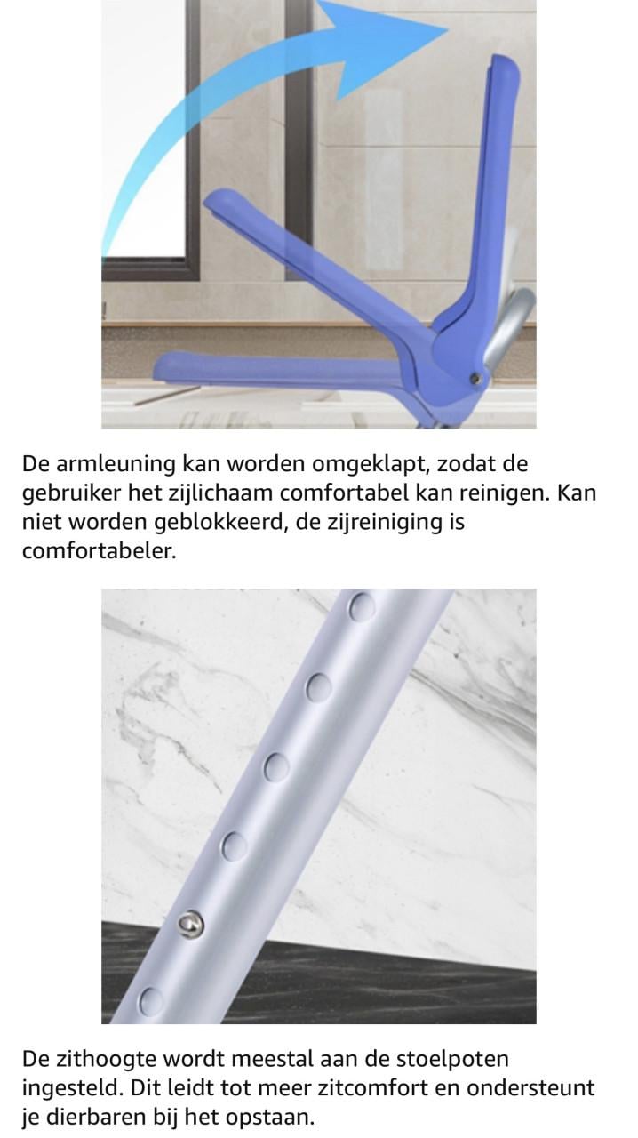 Opvouwbare douchestoel - nooit gebruikt- nieuw in doos