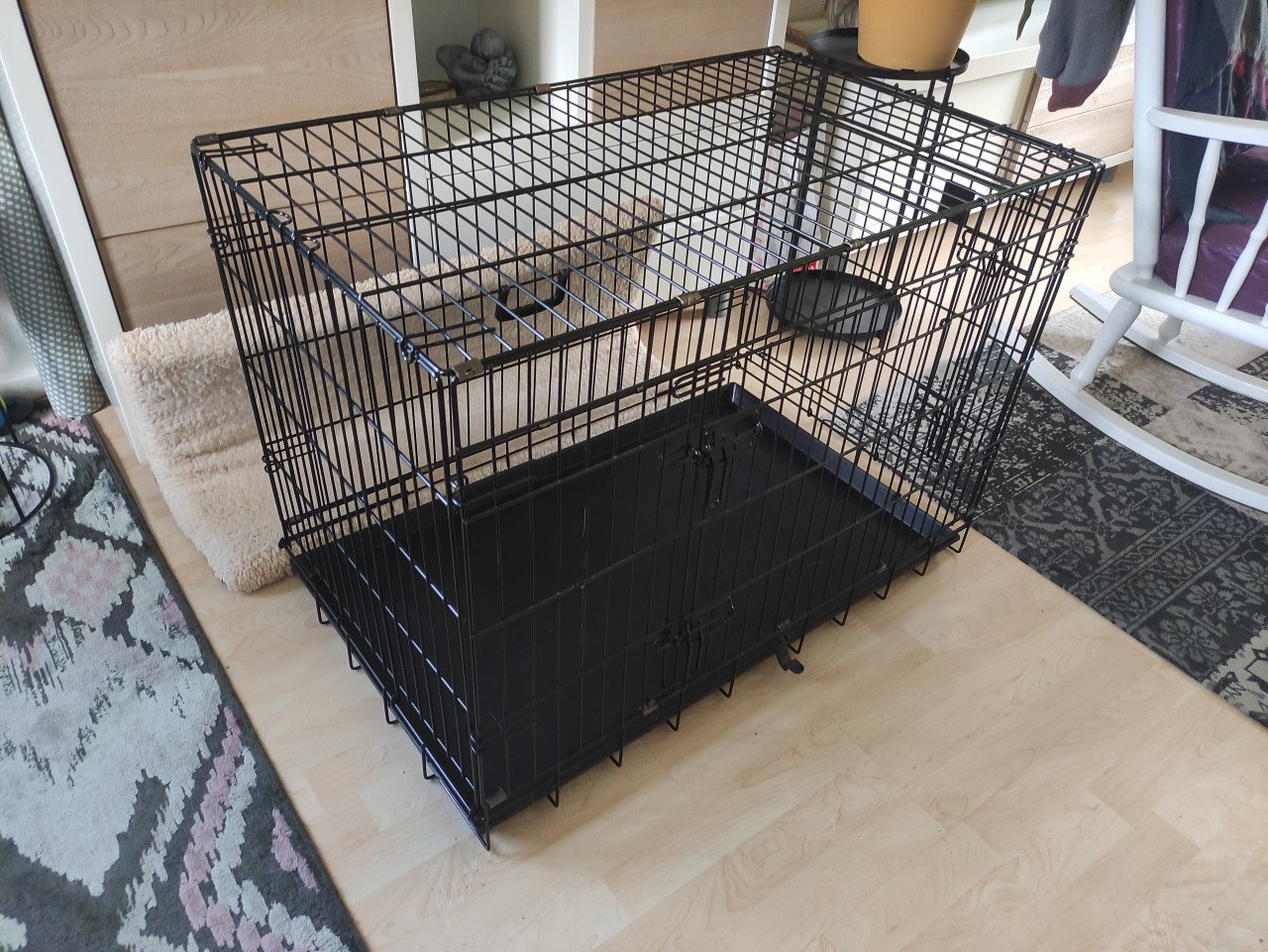Bench zgan met kussen voor middelgrote hond of pup