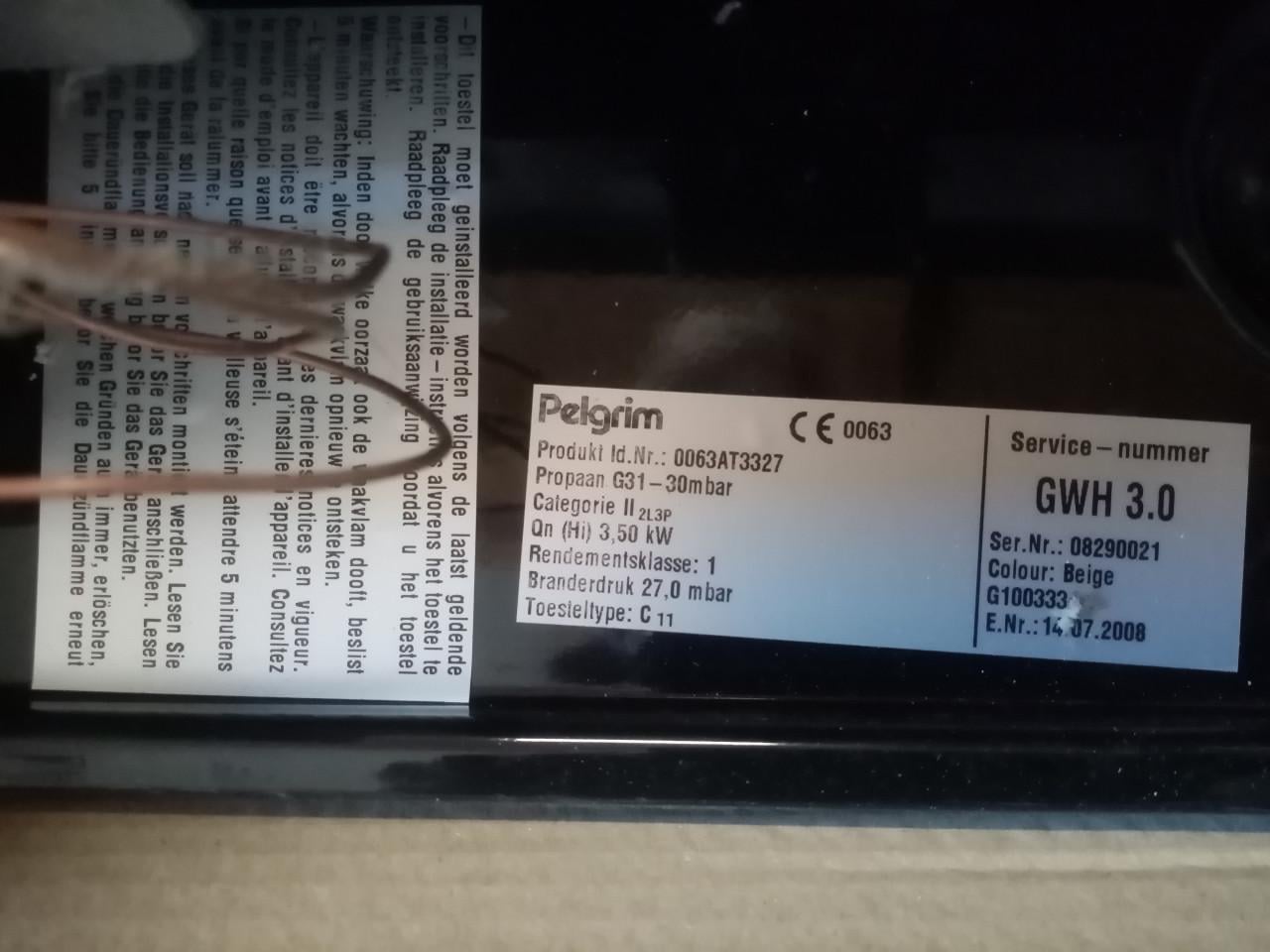 Te koop gevelkachel