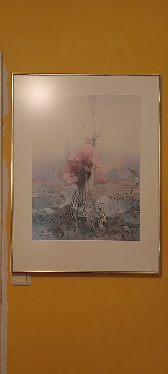 Poster in messing lijst